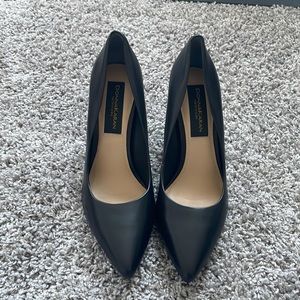 Donna Karan Black Leather Heels SZ 7